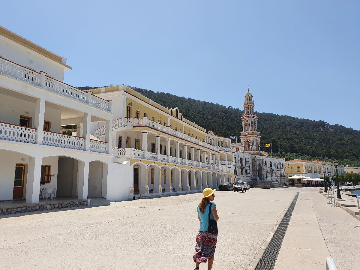 Visiting Panormitis monastery is one of the most popular things to do in Symi island
