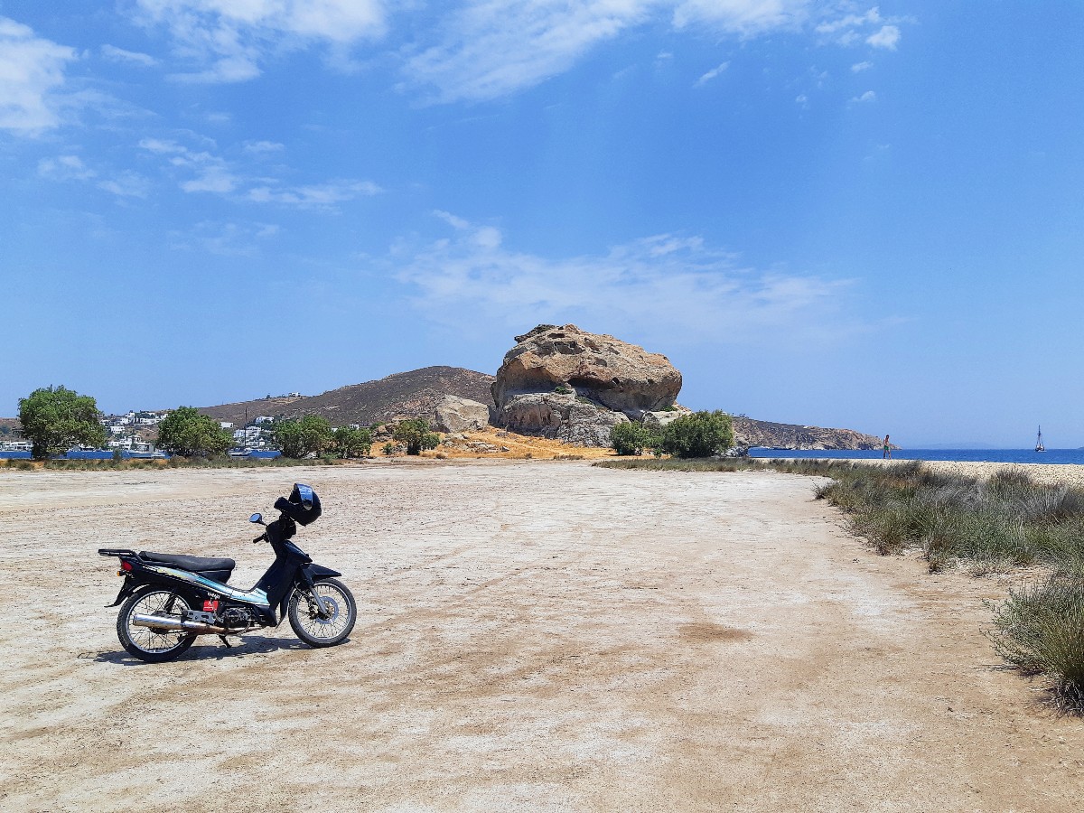 Getting around Patmos by scooter