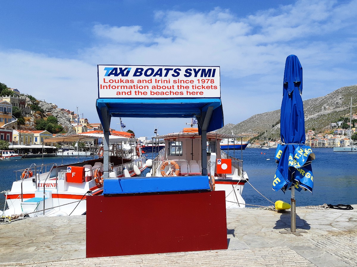 Water taxis in Symi Greece