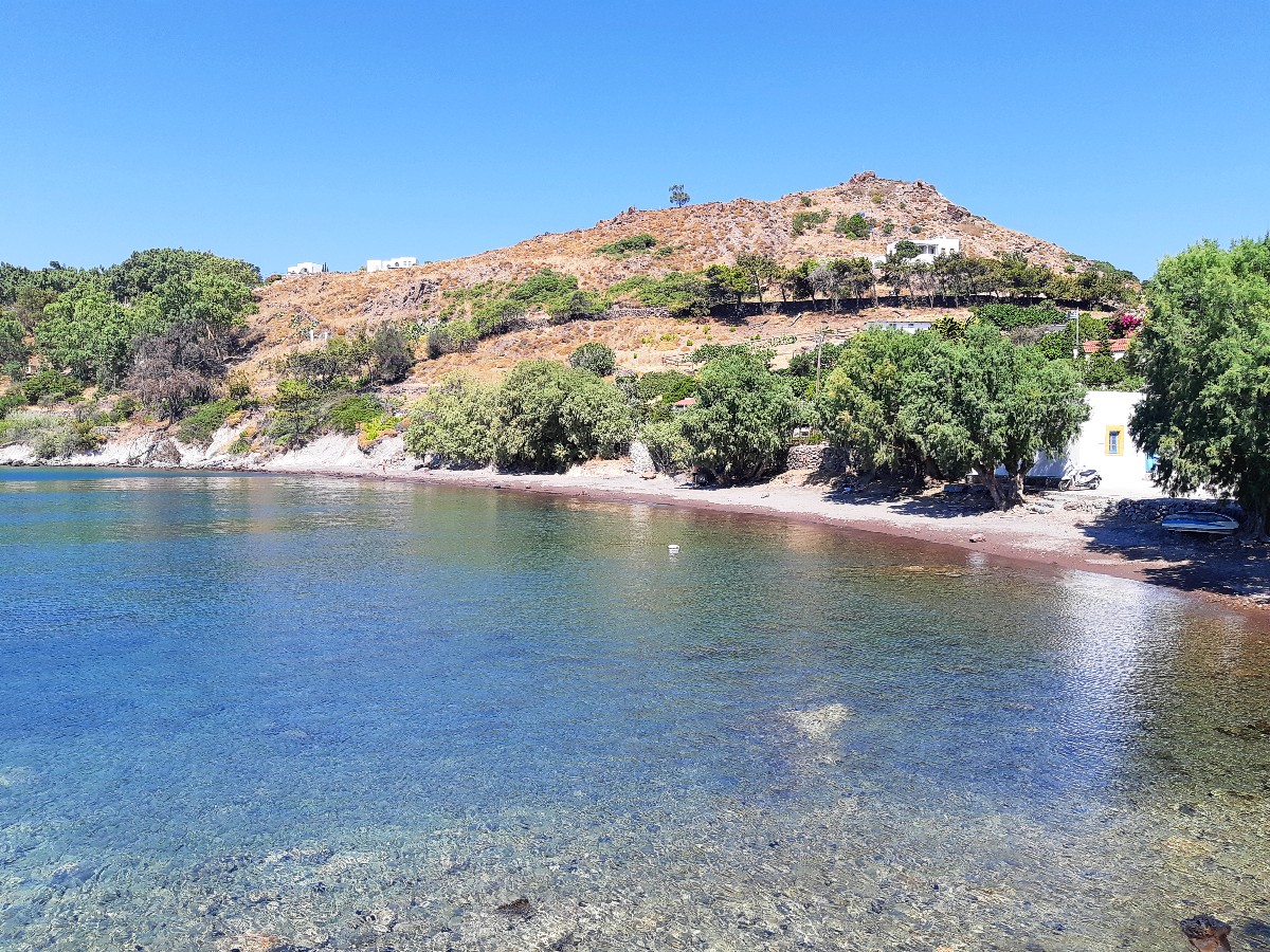 Aspri is one of the secluded beaches in Patmos