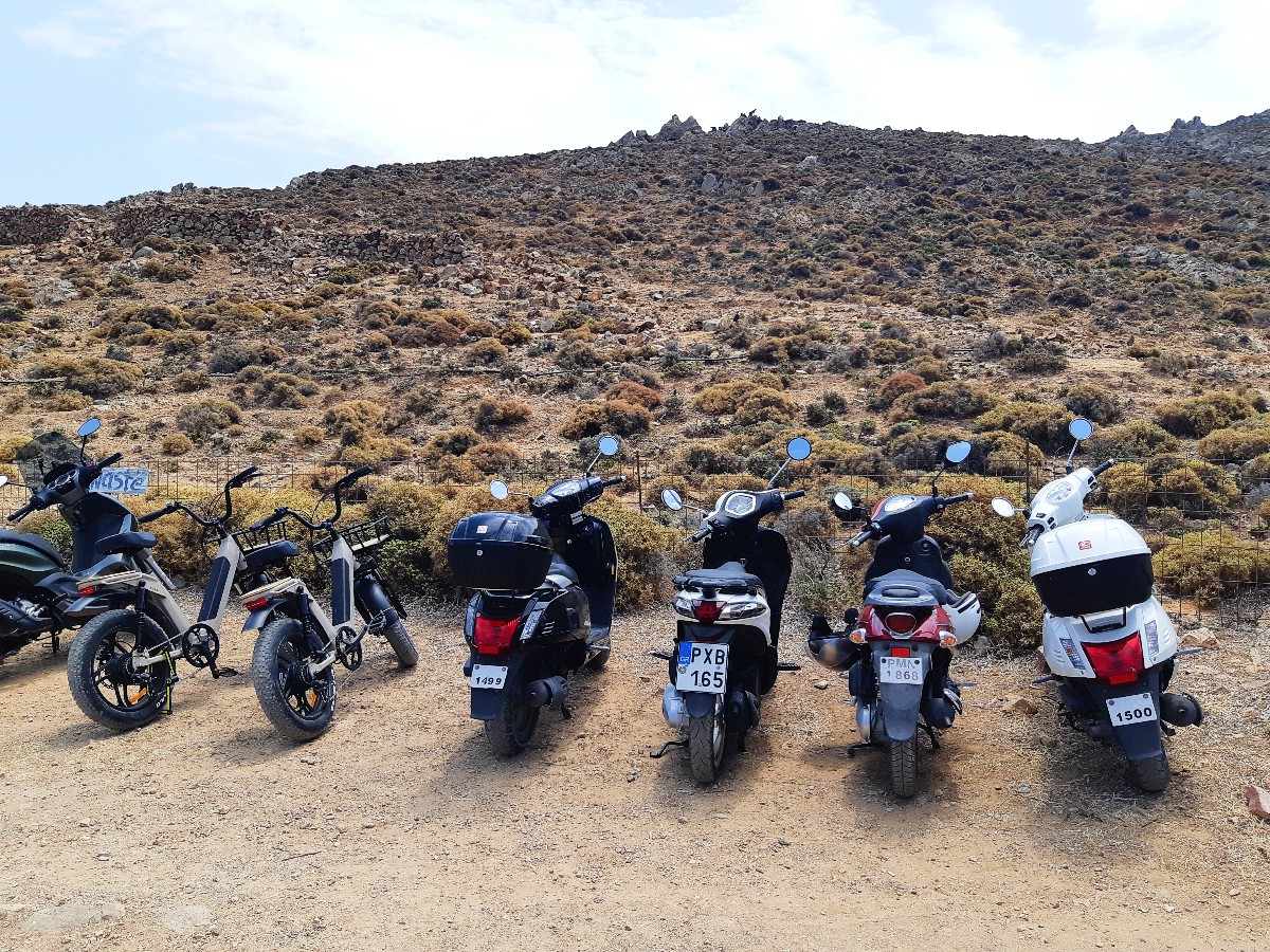 Get to the beaches on Patmos island on a scooter