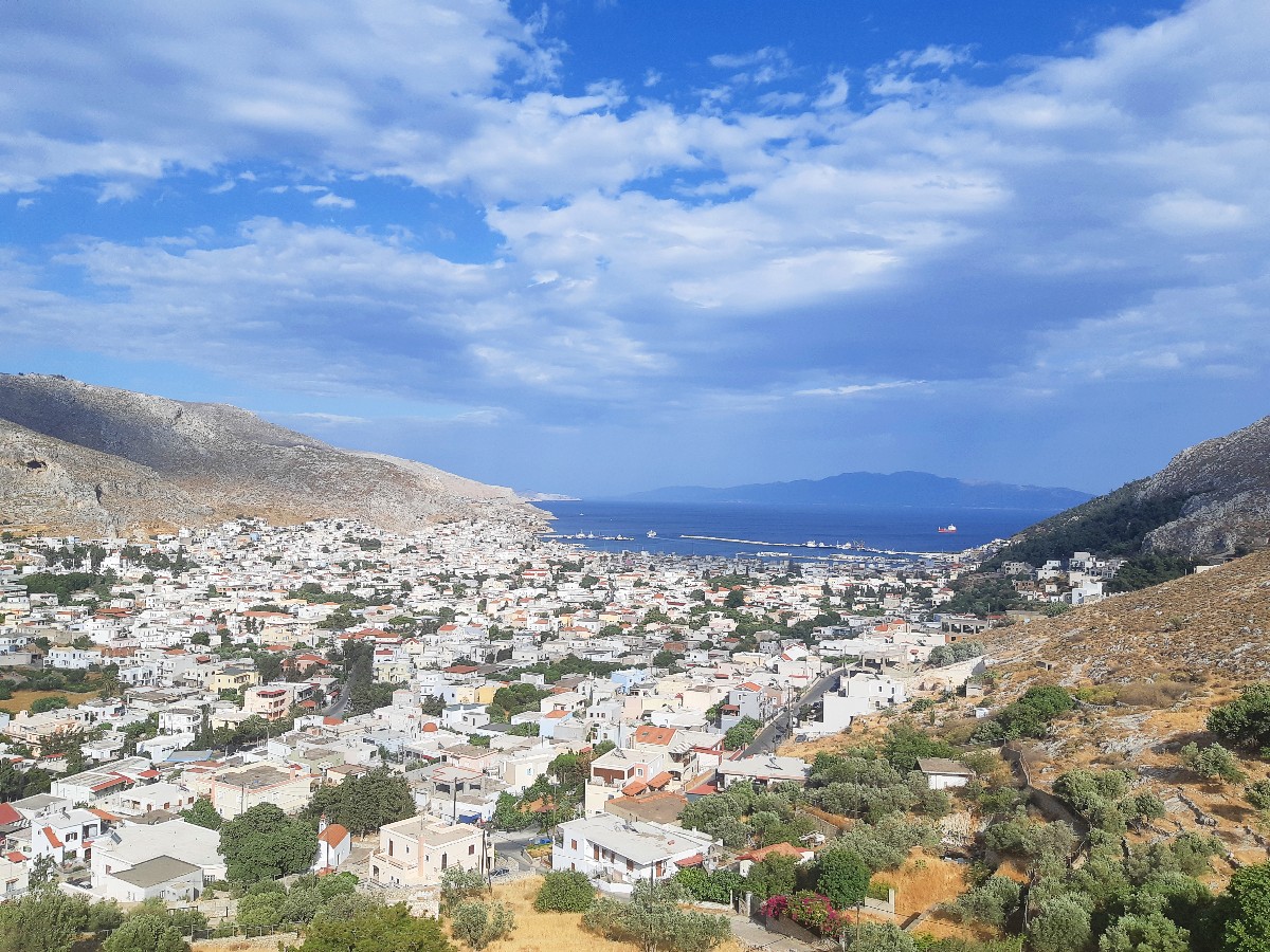 View of Pothia Kalymnos from Chrysoheria castle