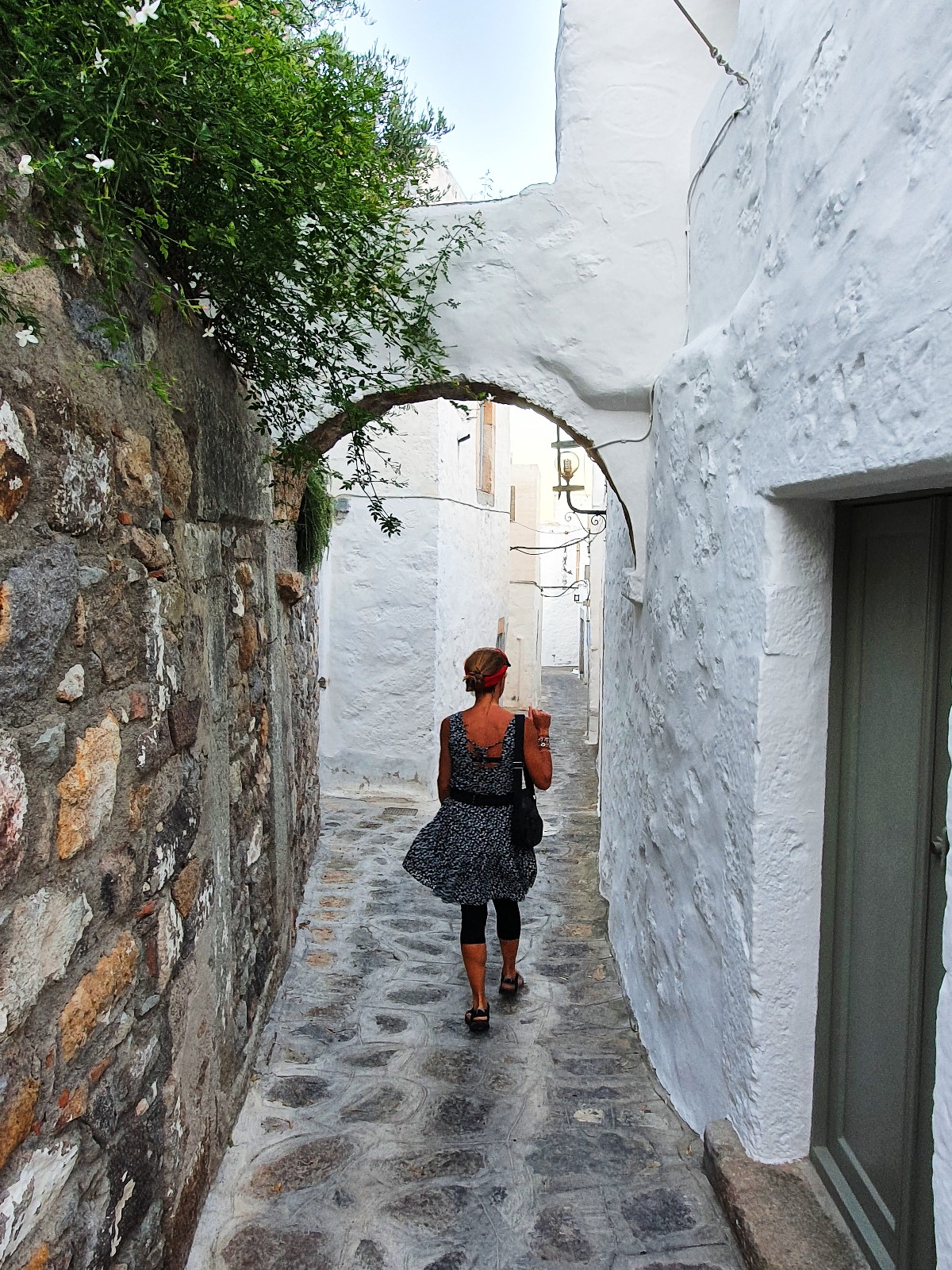Cobbled streets in Chora Patmos