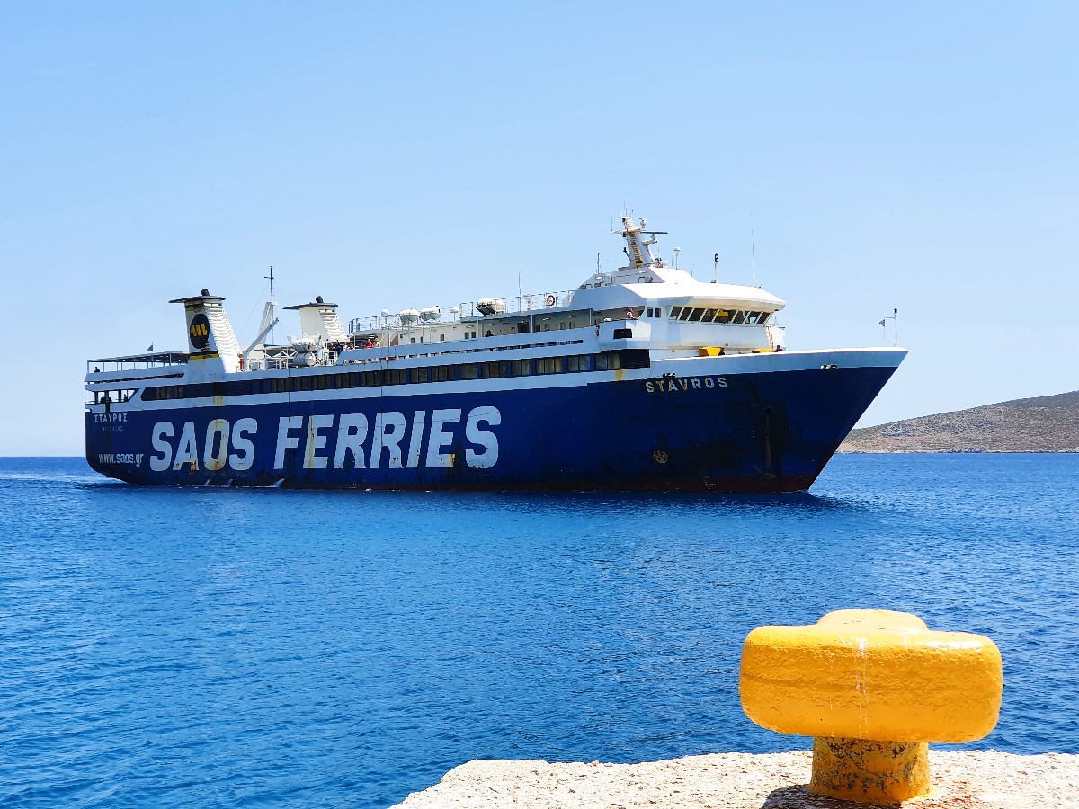 The slow ferry to Tilos Greece