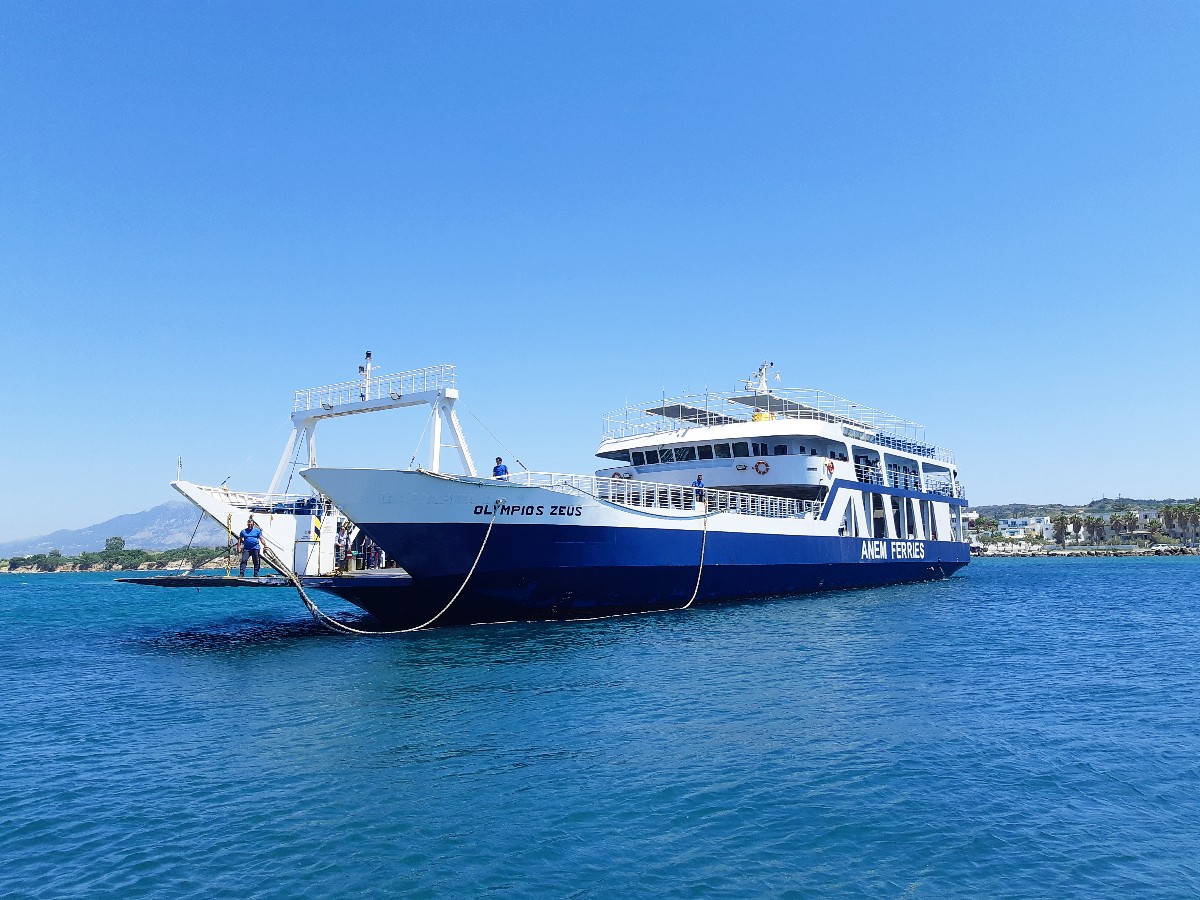 Lcao ferry in Kos island Greece