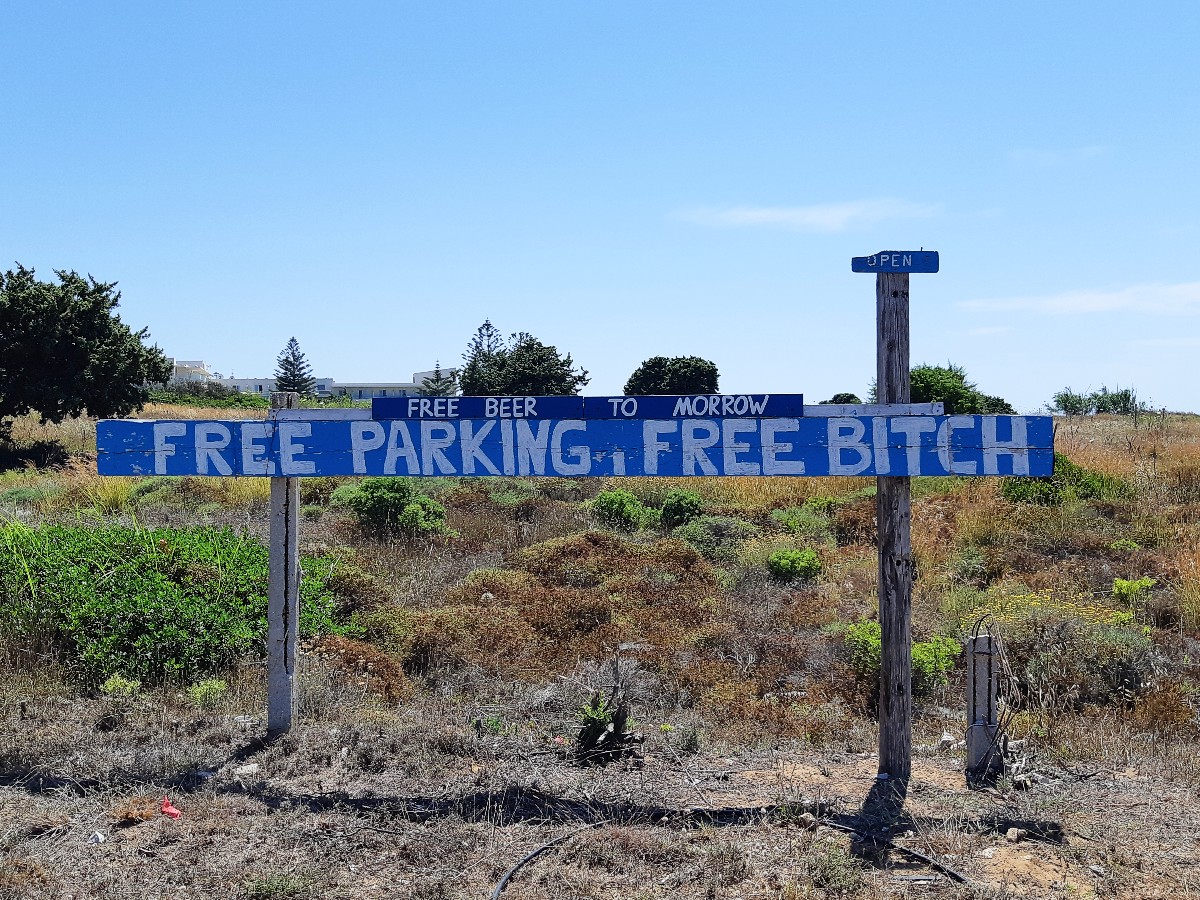 Free beach parking