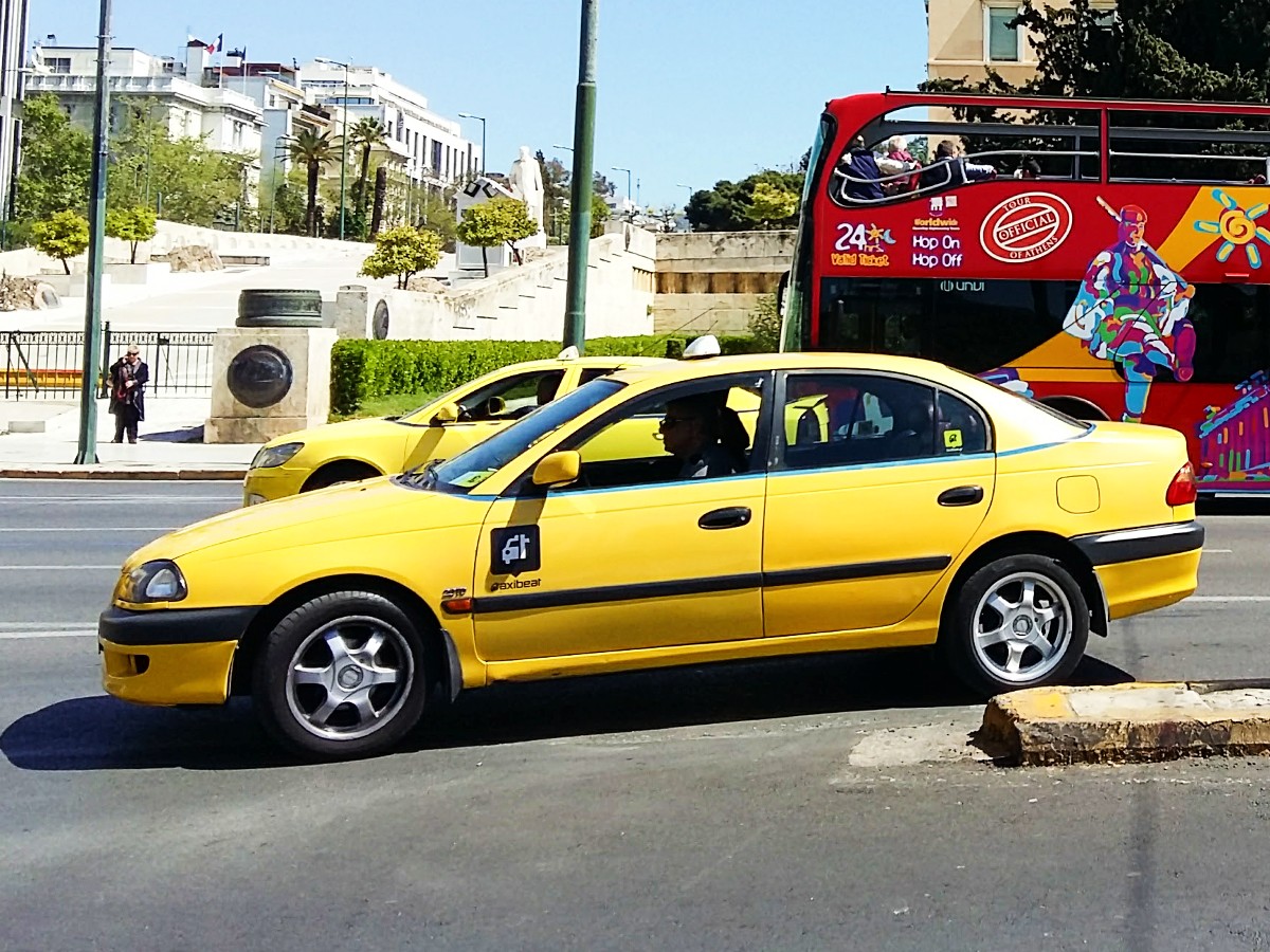 A taxi in Athens