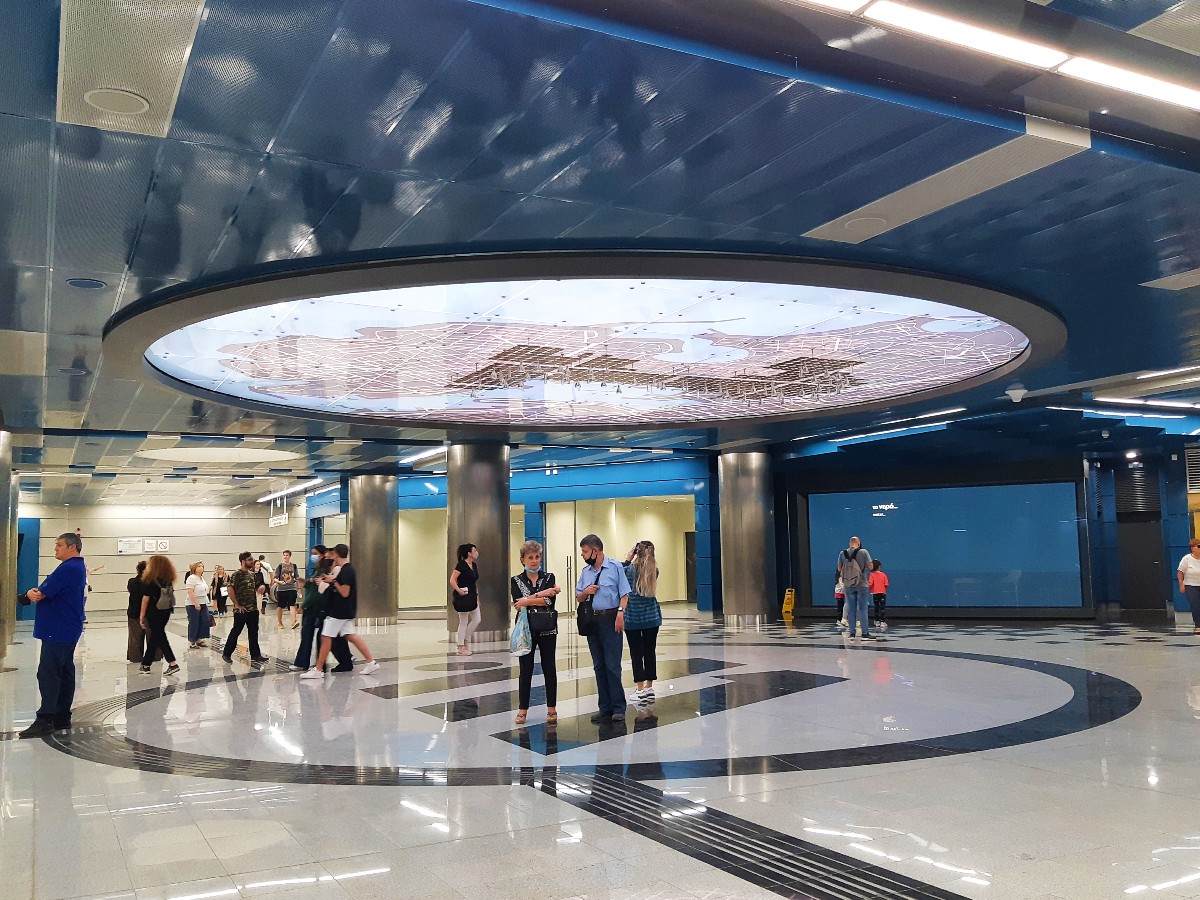 Athens new metro station - Dimotiko theatro Piraeus station photos