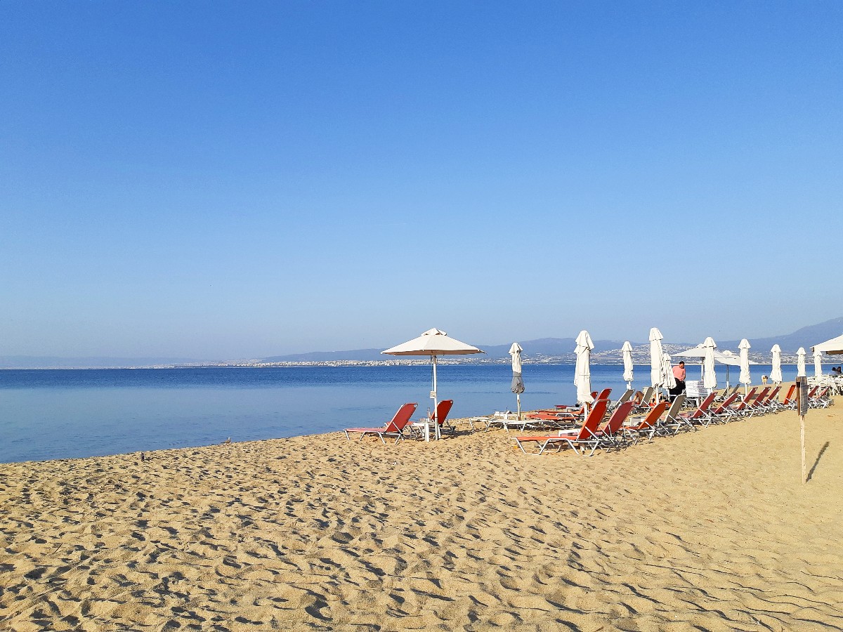 An urban beach close to Thessaloniki Greece