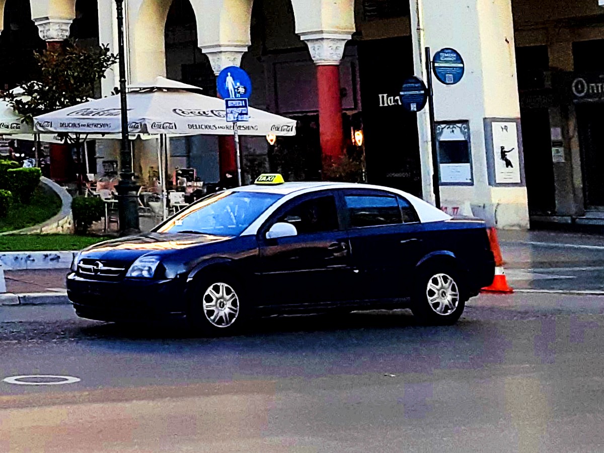 A taxi in Thessaloniki Greece