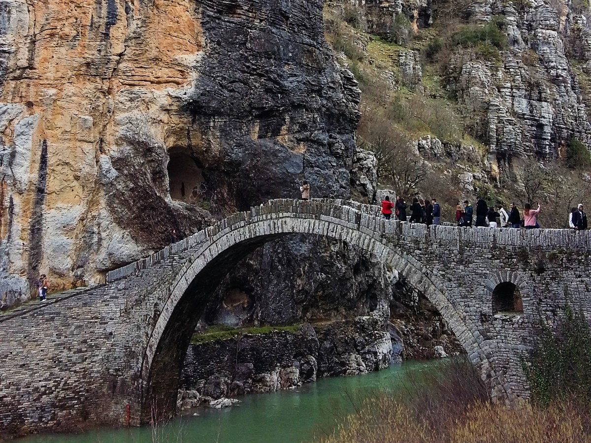 A stone bridge in Epirus Greece 