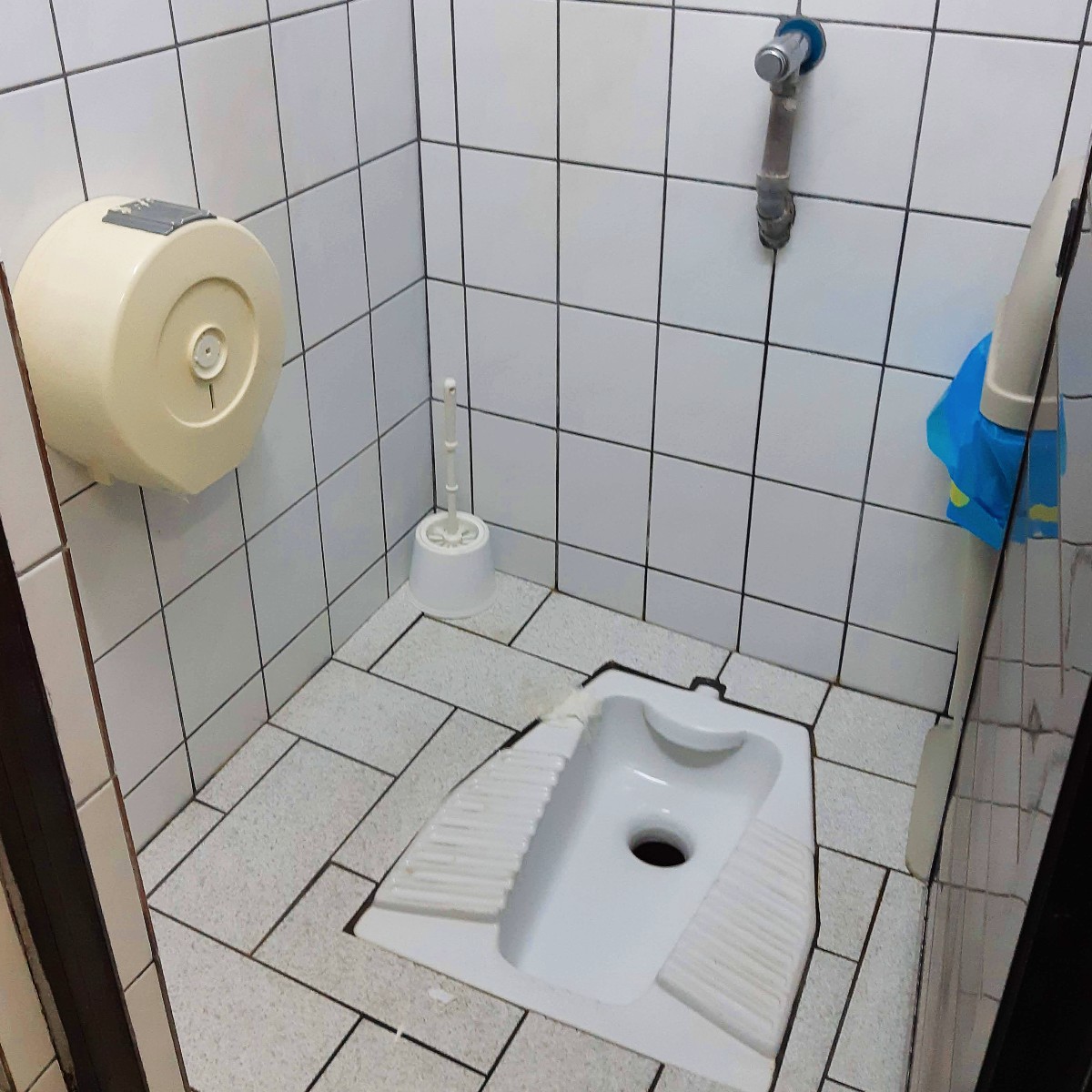 A squat toilet in Greece