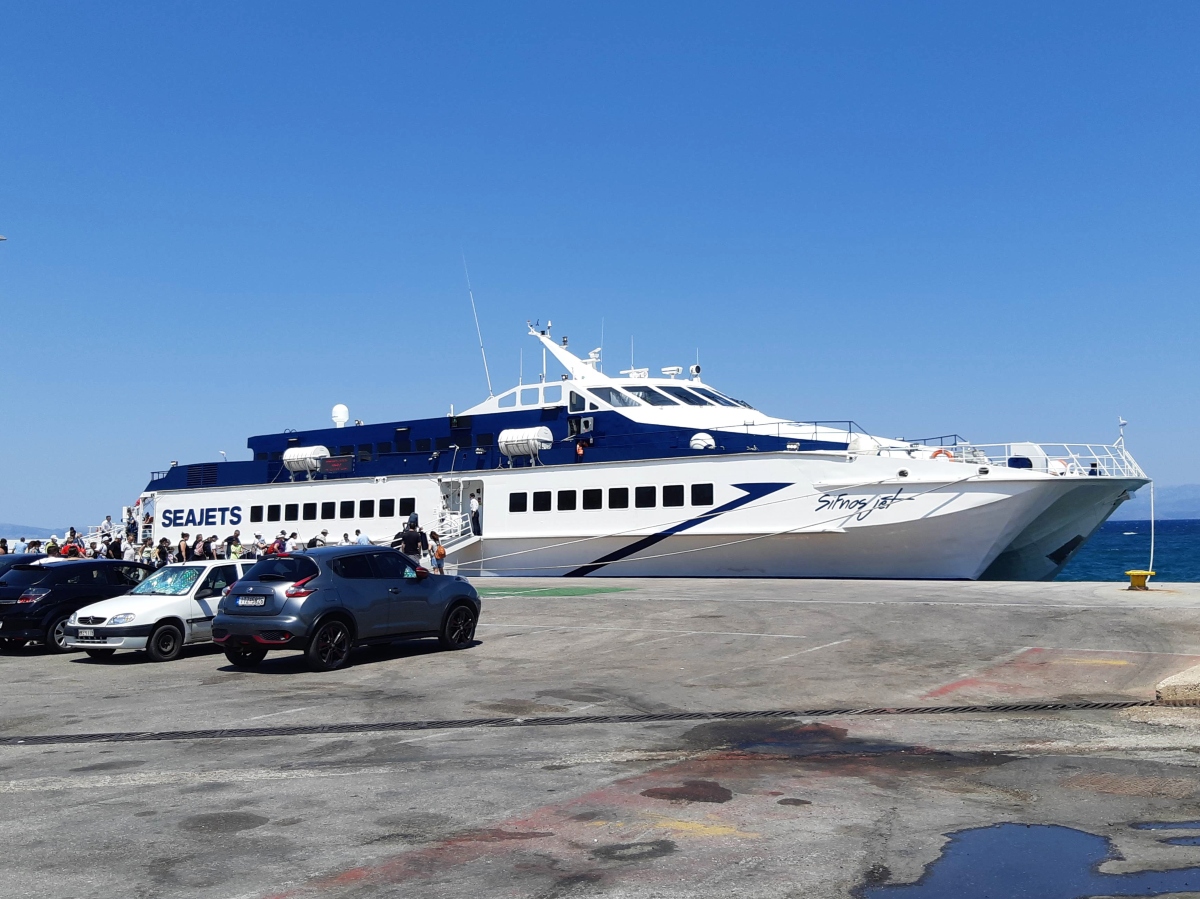 Seajet ferries are a popular way to island hop in Greece