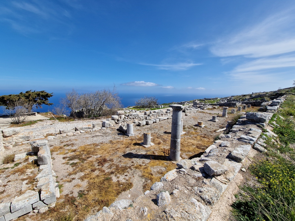 Archaeological site of Ancient Thera in Santorini Greece