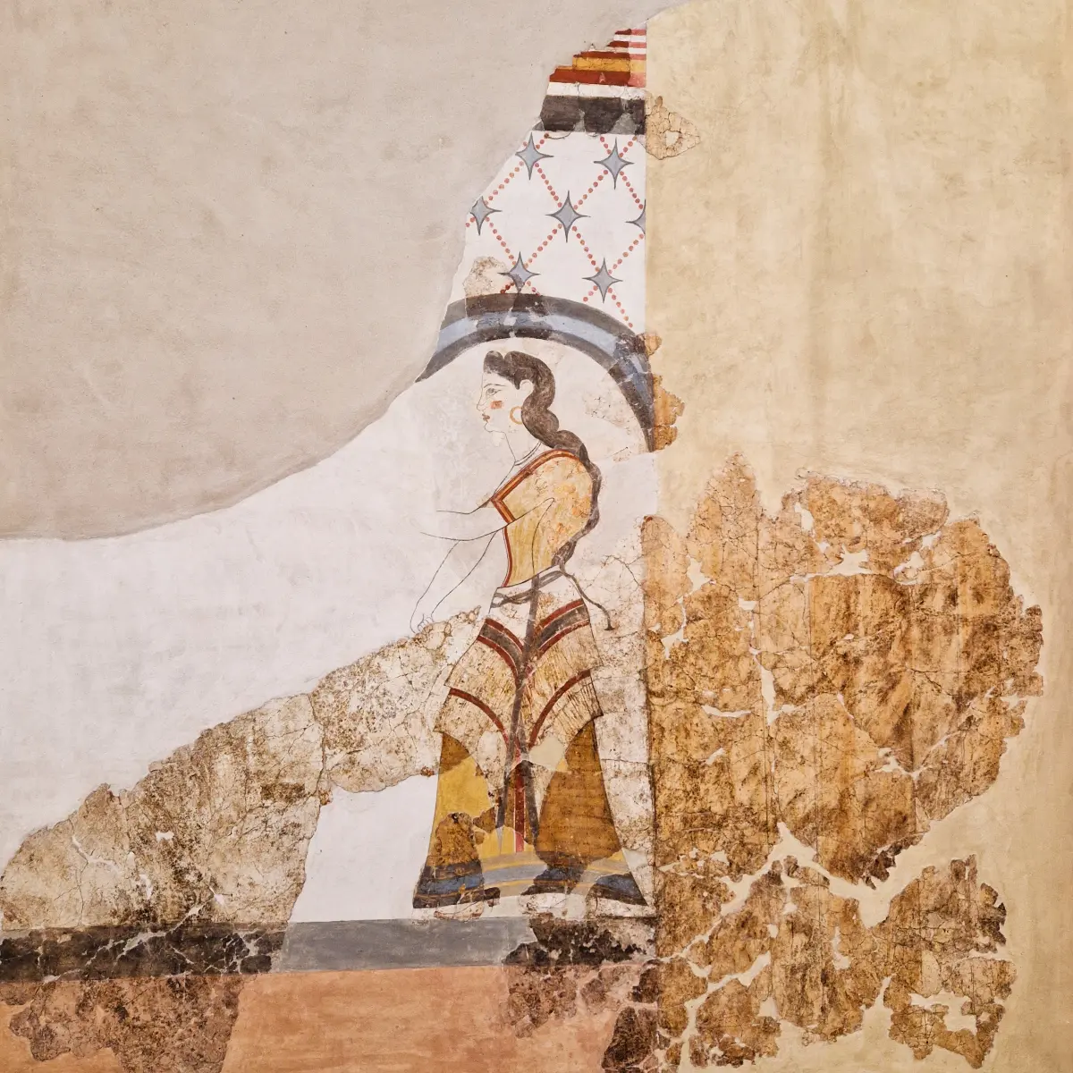 Incredible ancient paintings in Santorini Greece