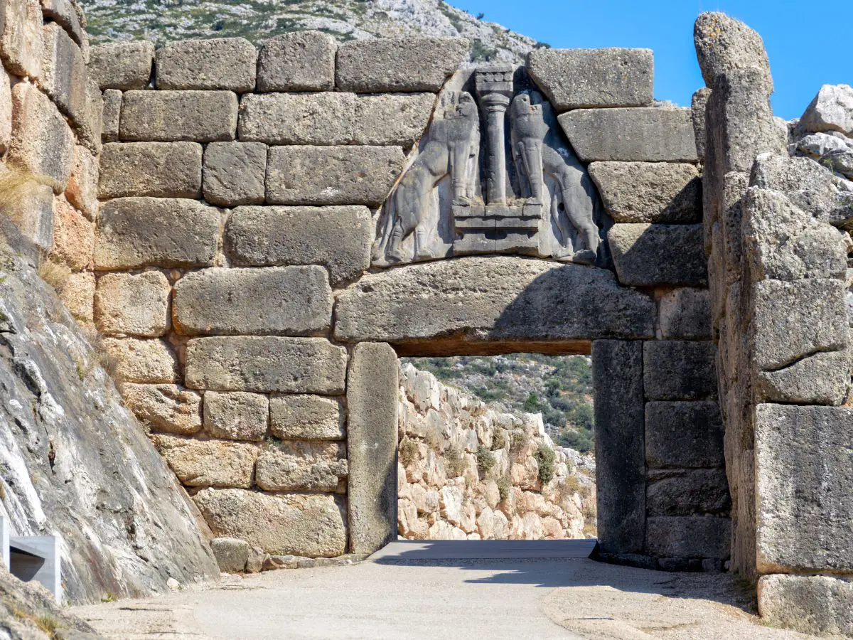 The famous Lion's Gate in Greece
