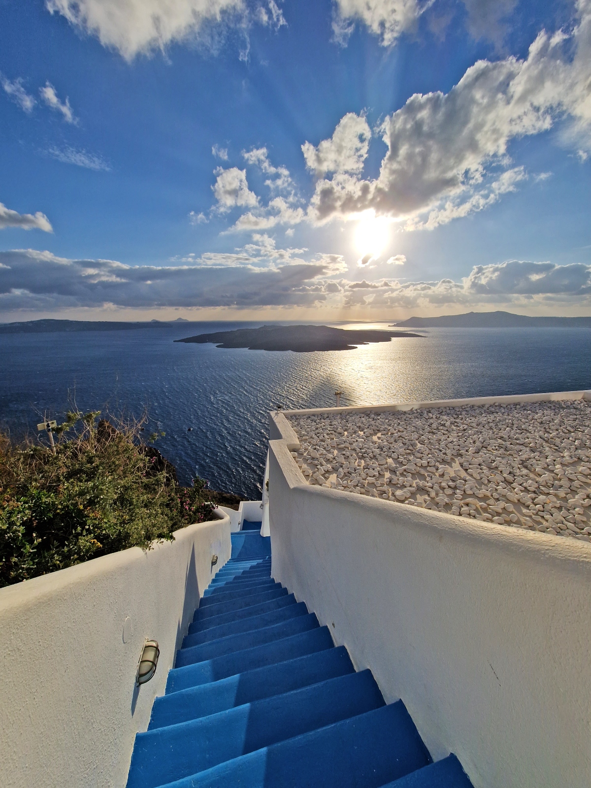 A view of Santorini in Greece