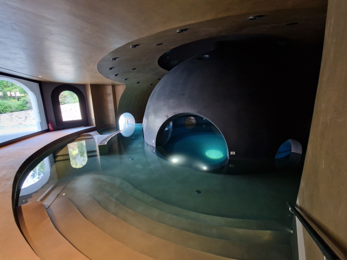 Unique indoor pool at Euphoria detox retreat Greece