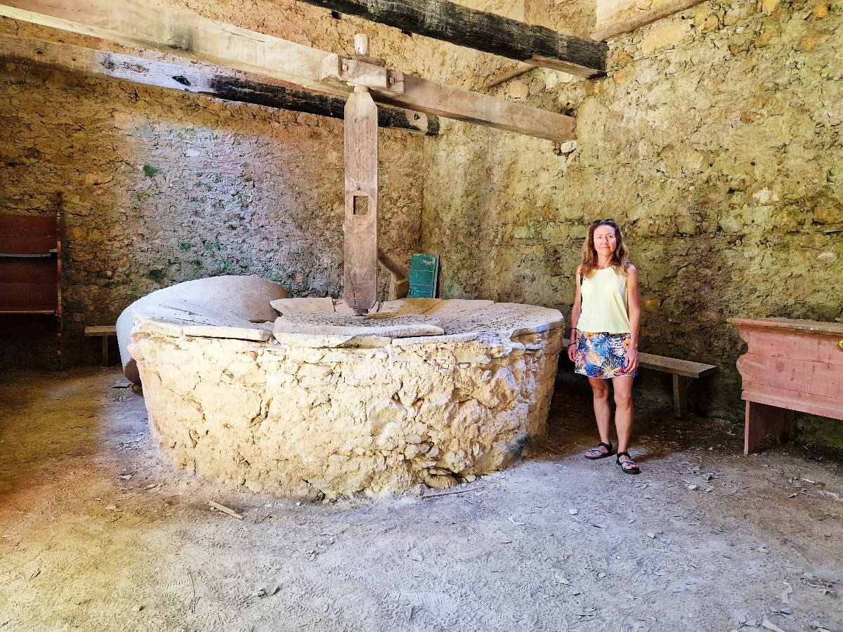 Abandoned olive press in Corfu