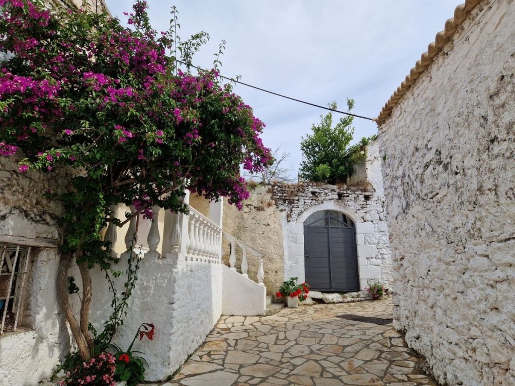 A quaint village in Corfu Greece