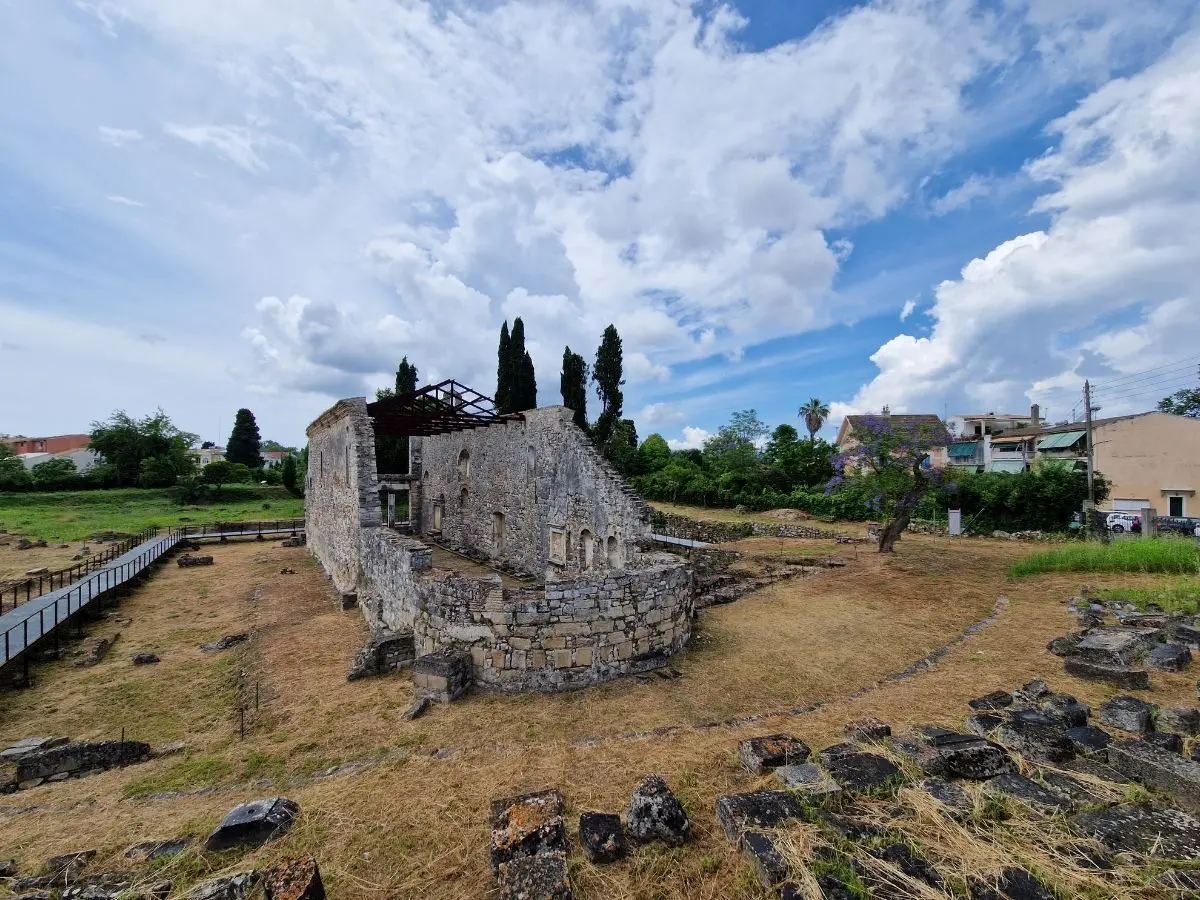 The ancient site of Palaiopolis in Corfu