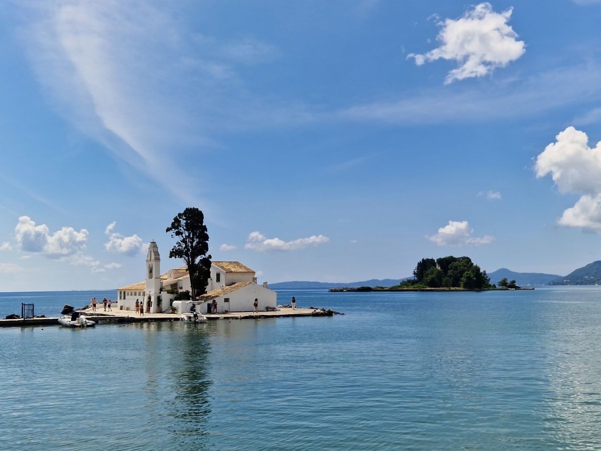 Iconic view of Corfu island Greece