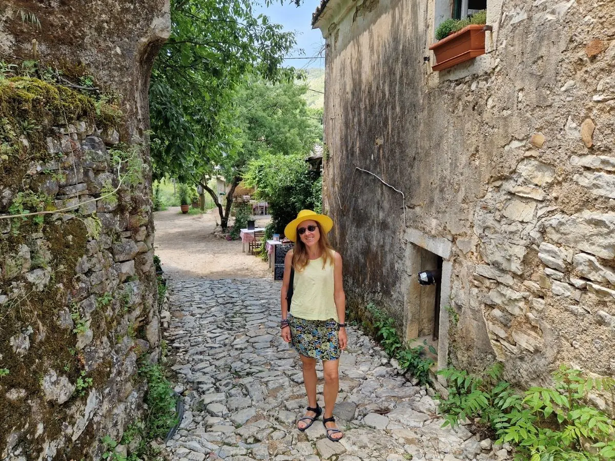 Quaint village in Corfu Greece