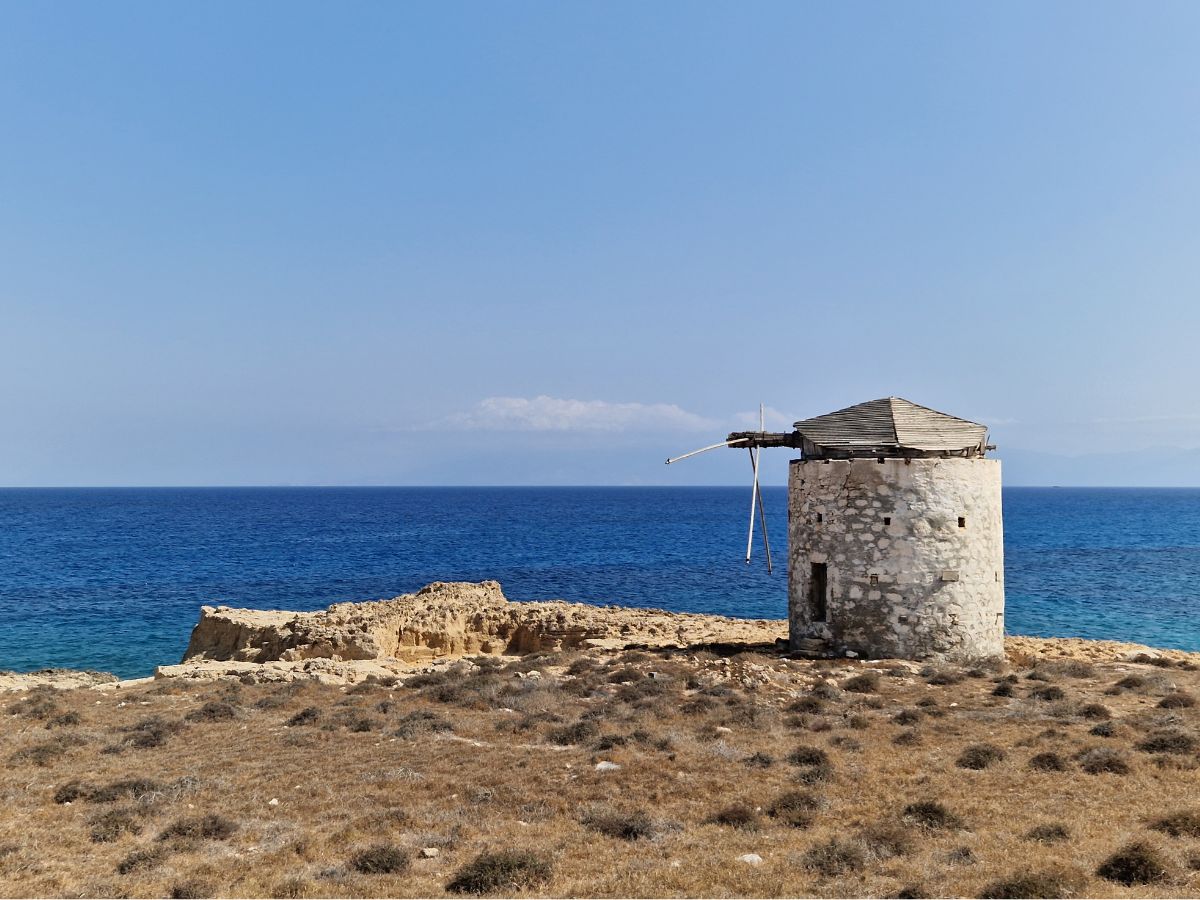 A windmill in Kasos Greece