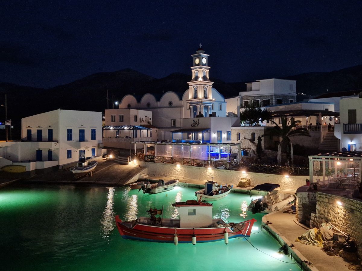 The boat port at Kasos island Greece