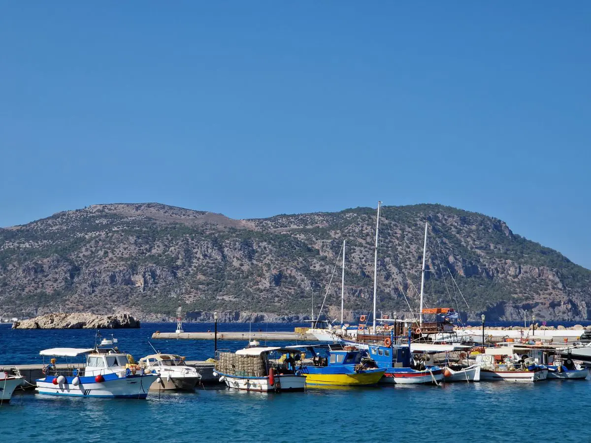 A view of Pigadia port in Karpathos