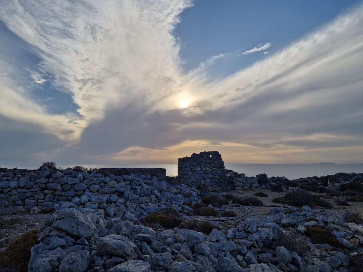Hiking to ancient Vrikounta in Karpathos