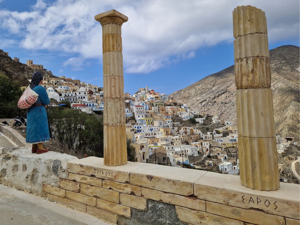 A view of Olympos in Karpathos
