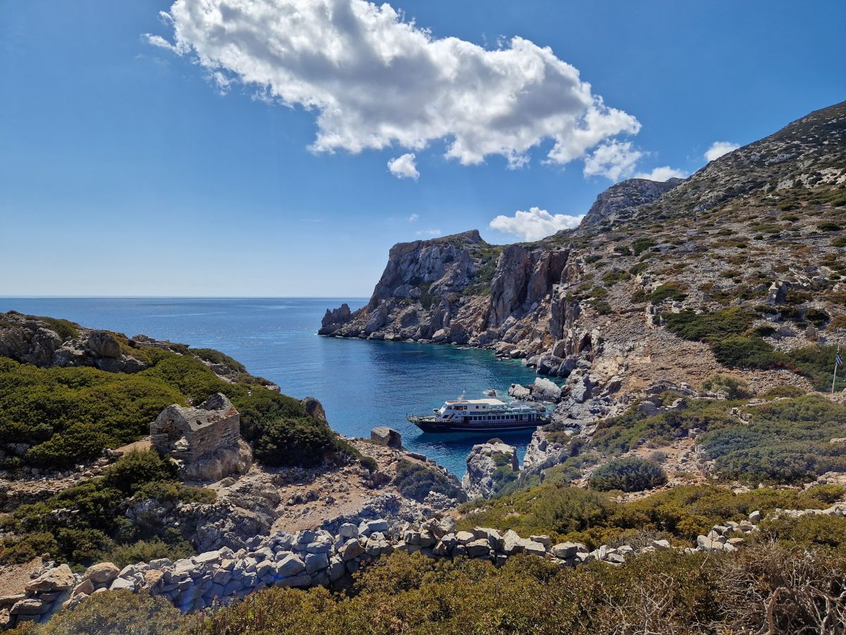 A view of Saria island in Greece