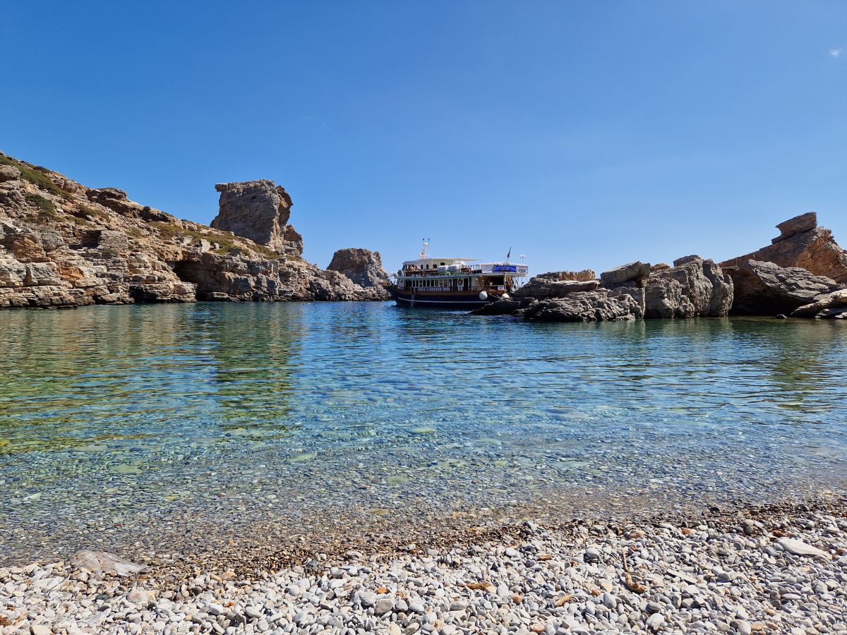 Pebbles on Palatia beach Saria