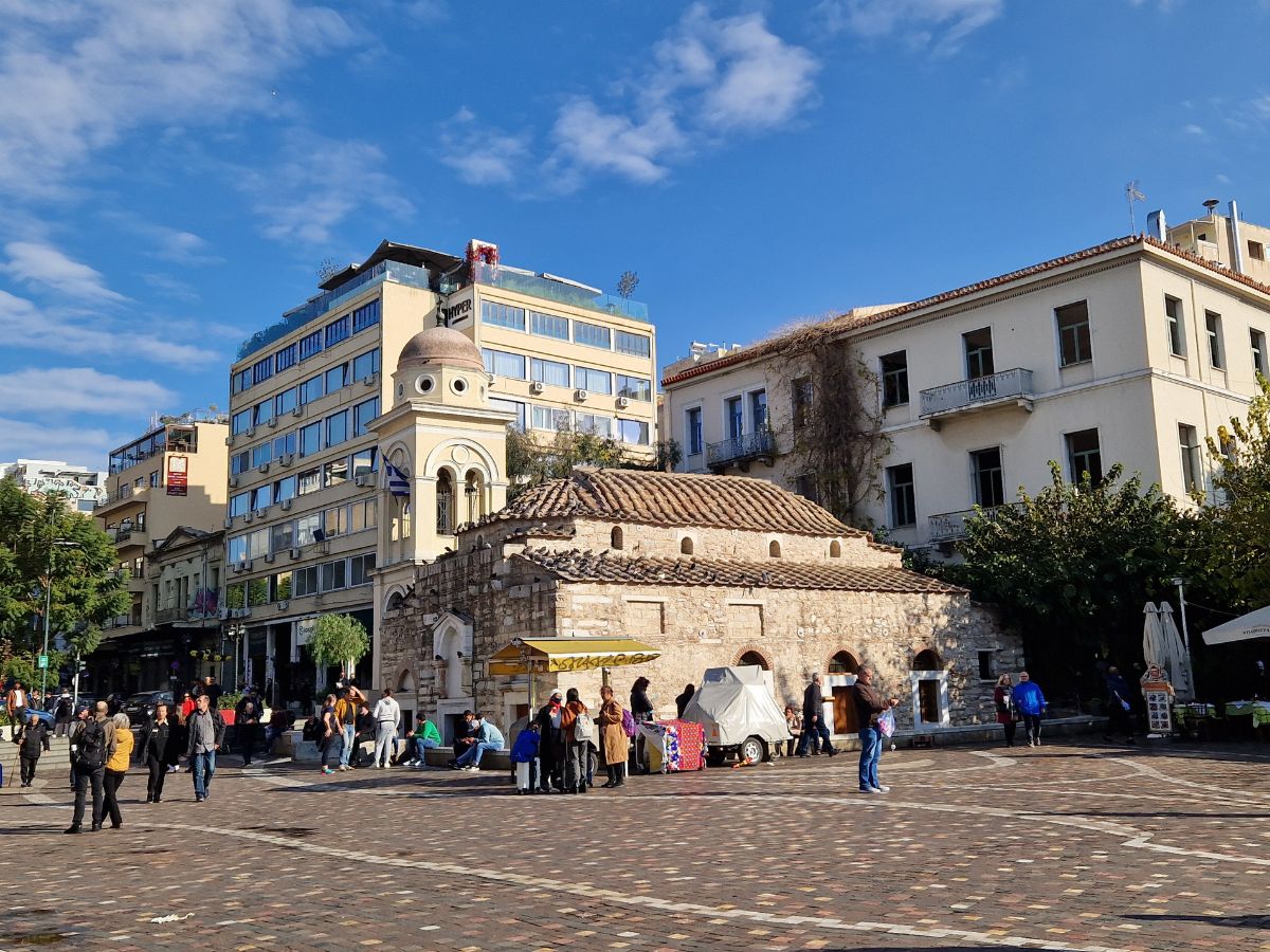 Monastiraki square in Athens Greece