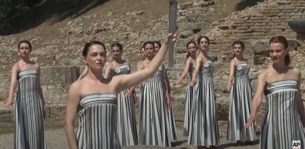 The Olympic Flame in Ancient Olympia