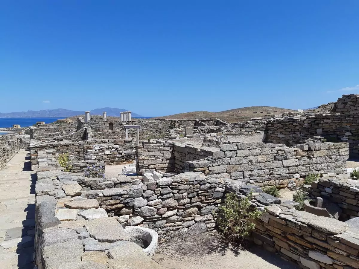 Ancient Delos island in Greece
