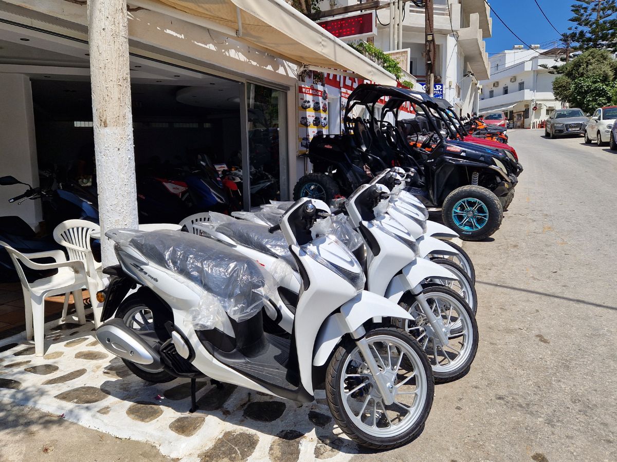 How to get around Naxos - Rent a scooter