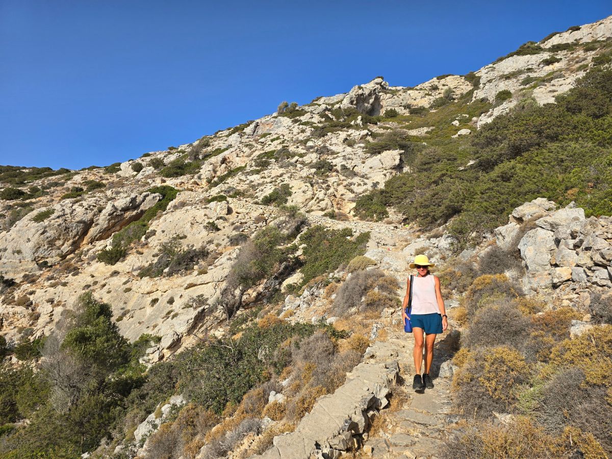 Iraklia Greece hiking path