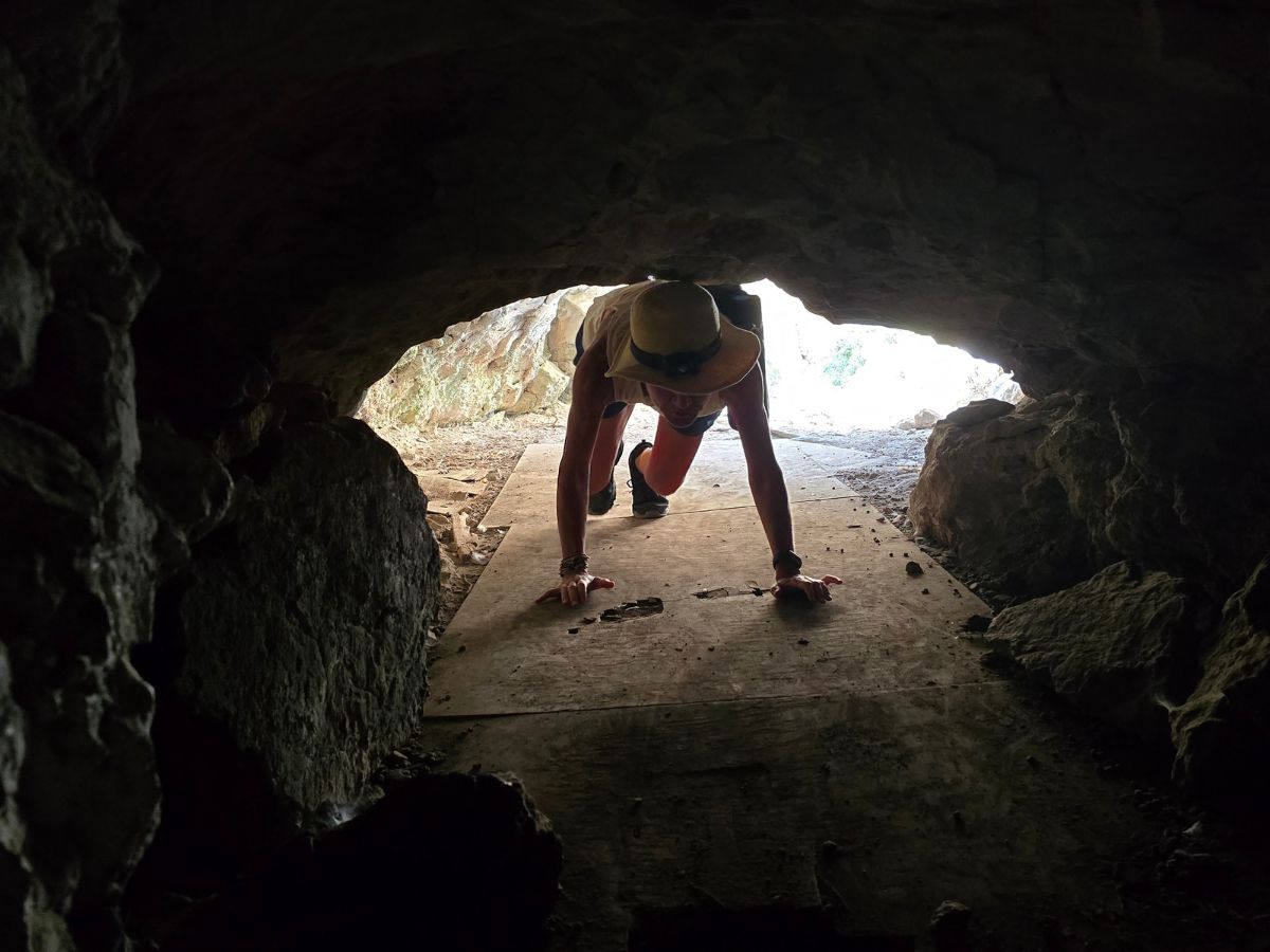 The entrance to St John's cave
