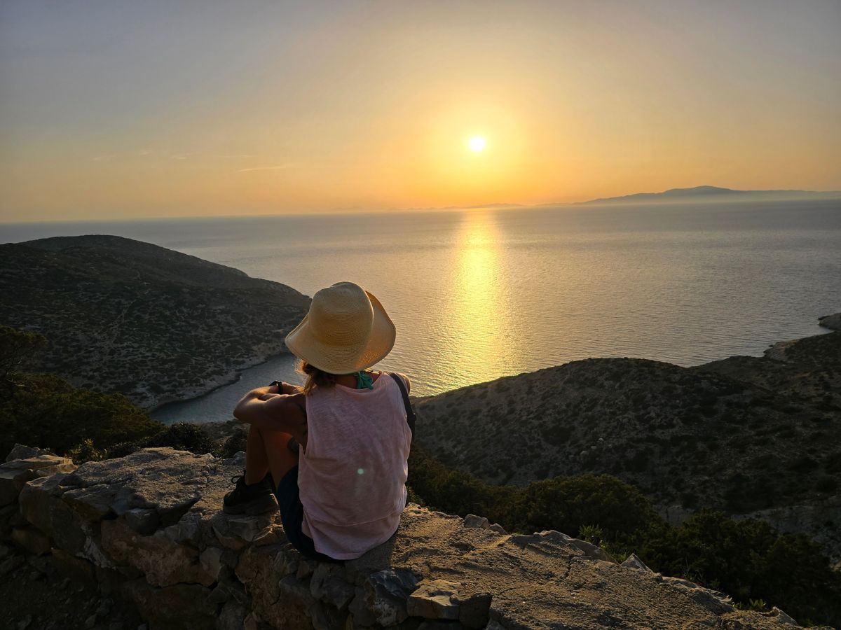 Iraklia sunset view