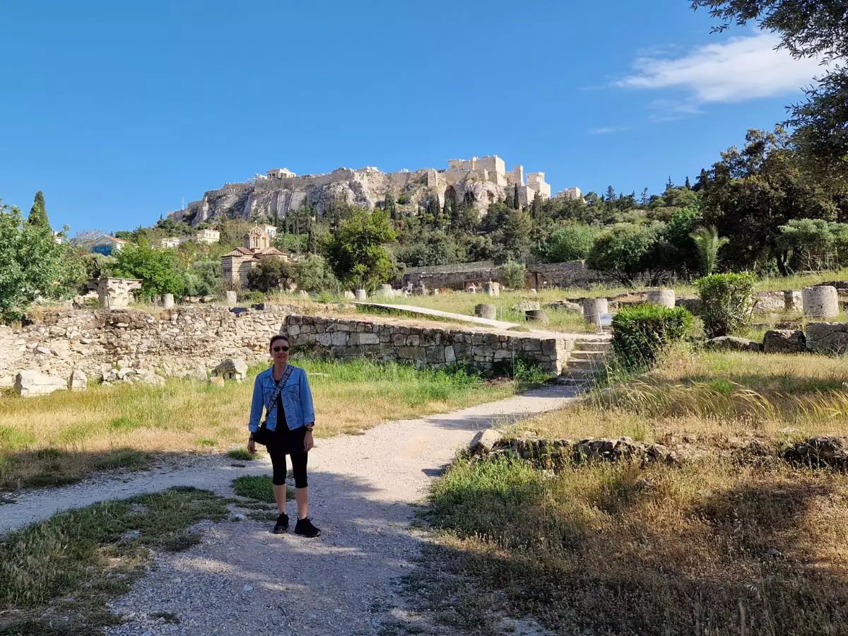 Vanessa in the Ancient Agora of Athens