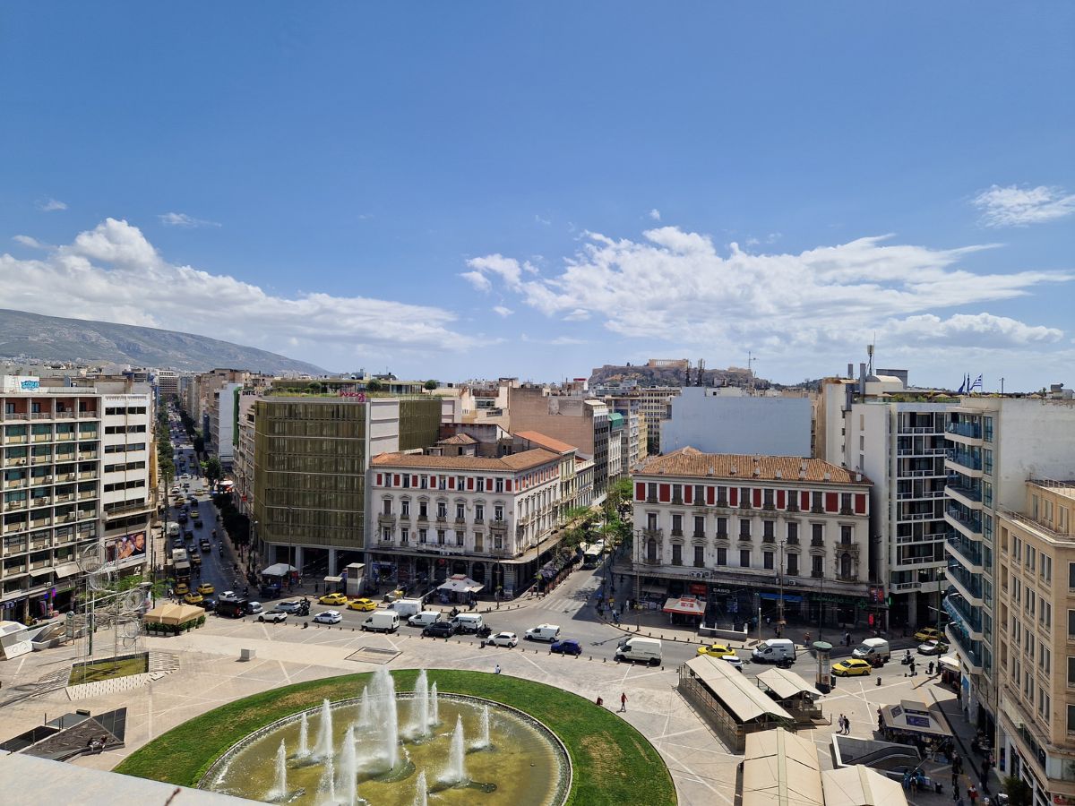 A view of Omonia in Athens