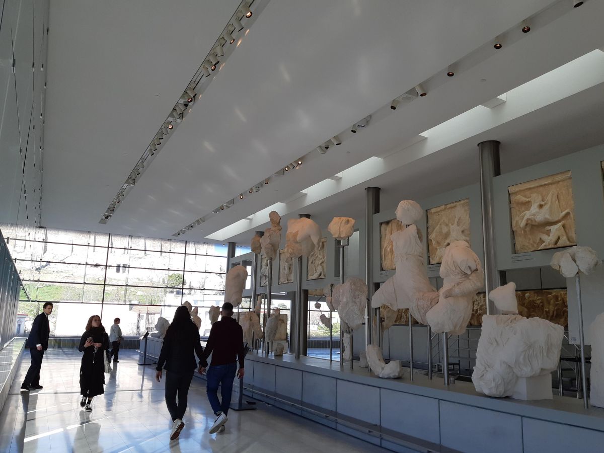 Inside the Acropolis Museum in Athens Greece