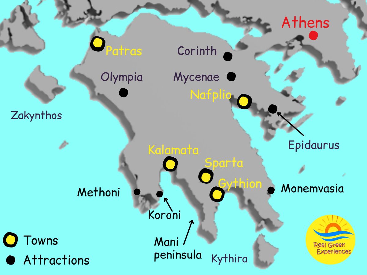 The best tours in the Peloponnese Greece