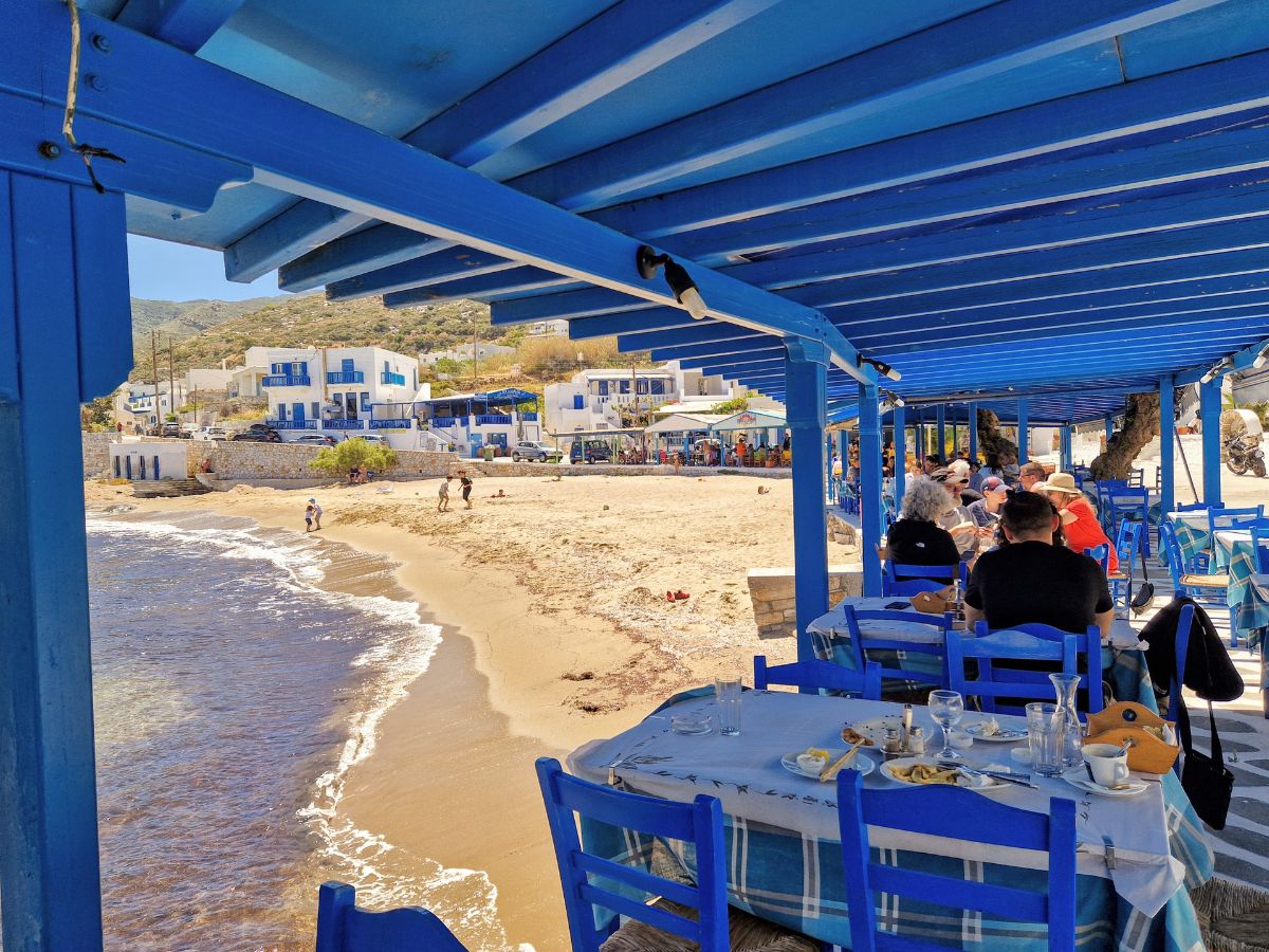 View of Aplollo village Naxos Greece