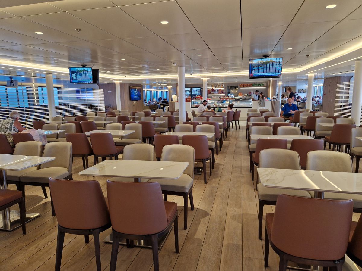 Restaurant on a Greek ferry