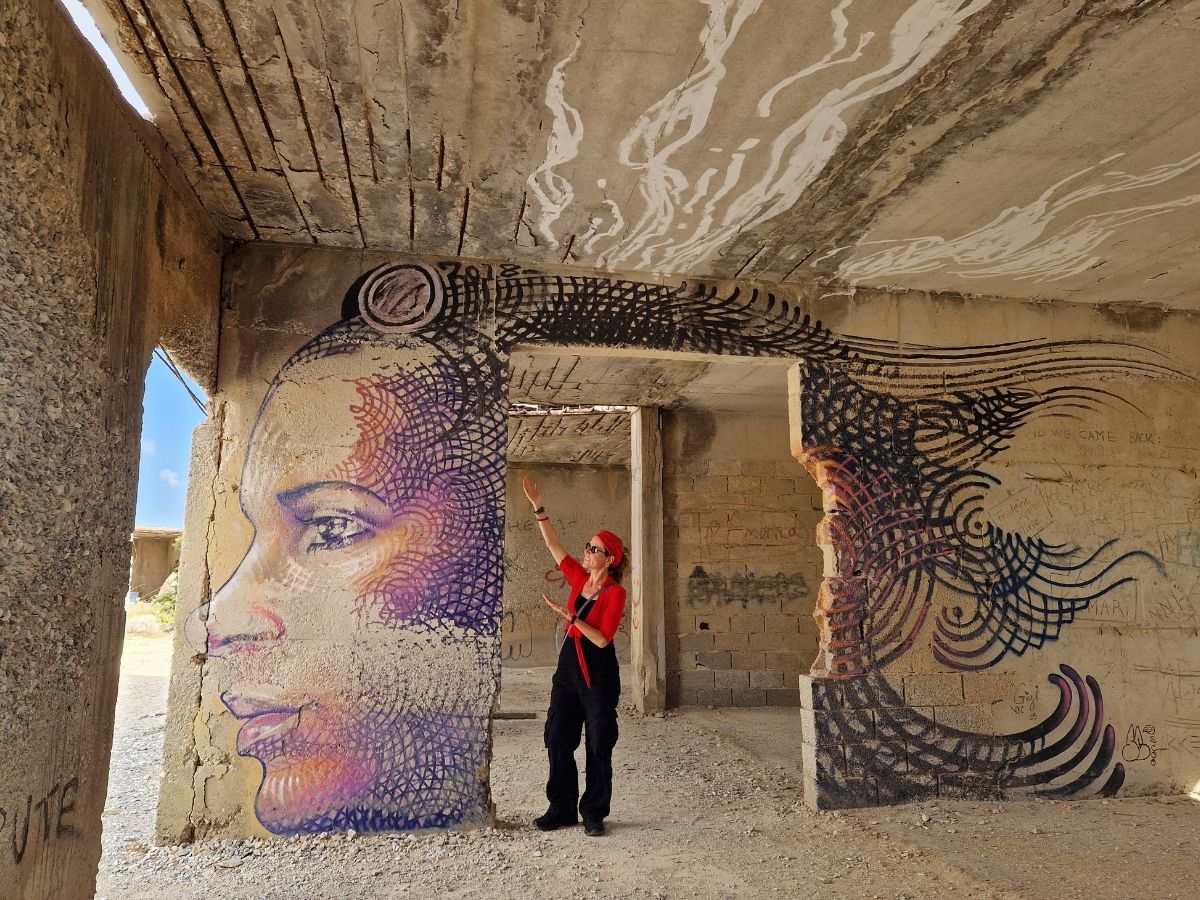 Inside the abandoned hotel in Alyko Naxos
