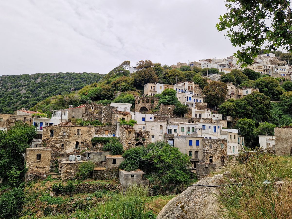 Mountain village in Naxos Greece