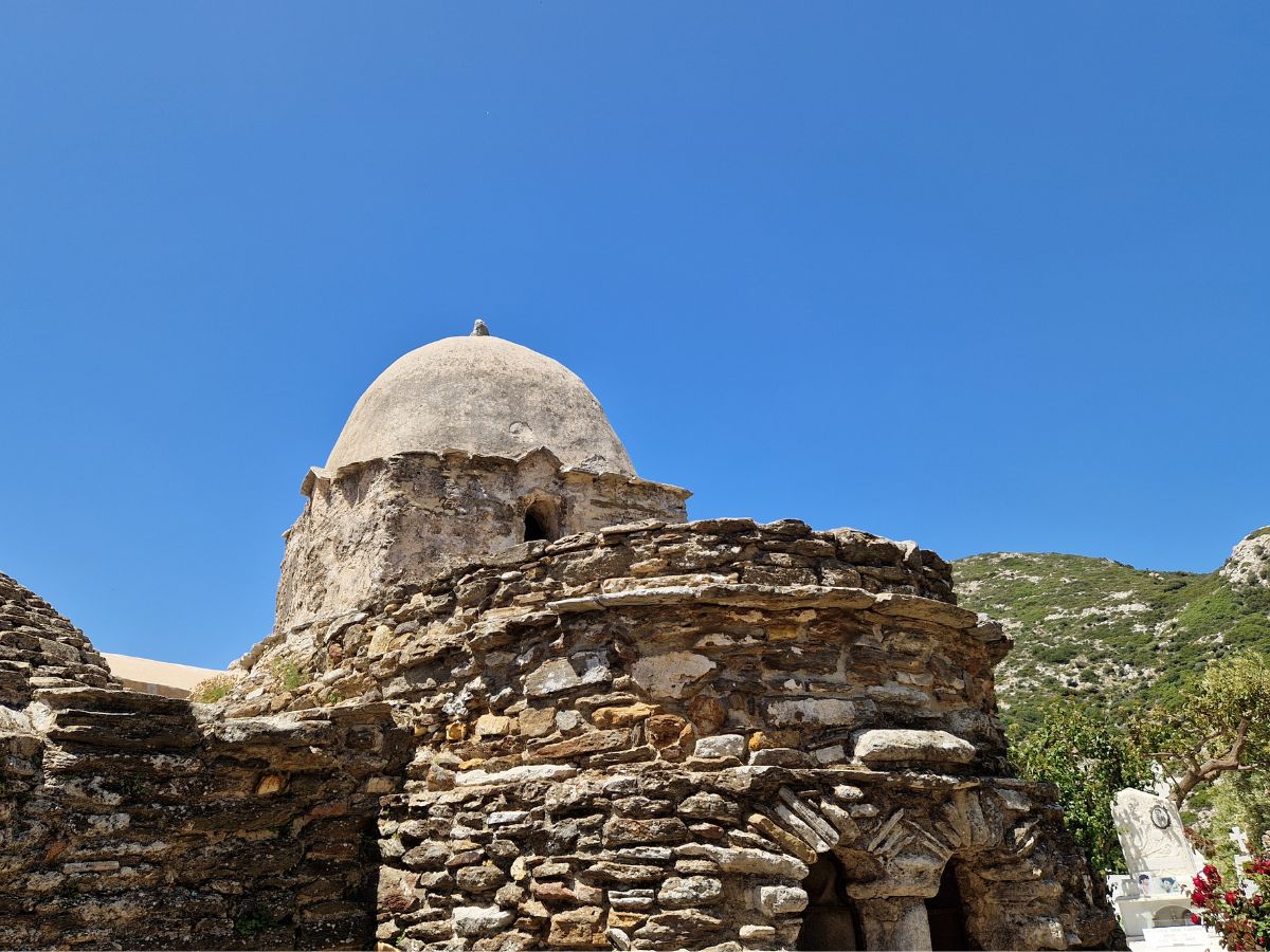 View of Panagia Drosiani church in Naxos